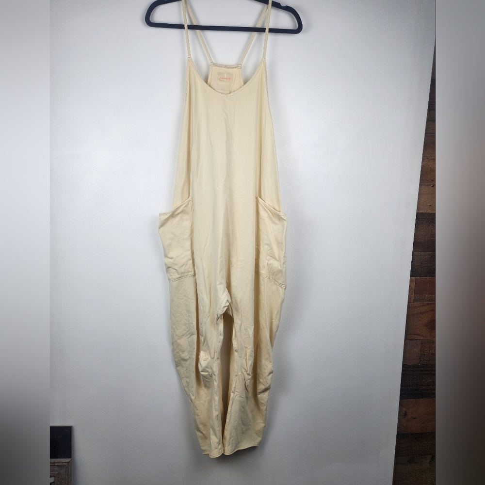 FP Movement by Free People Butter Yellow Sleeveless Harem Jumpsuit